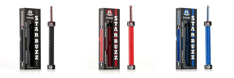 електронний кальян starbuzz e-hose чорний синій червоний
