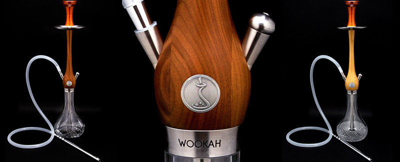 Кальяны Wookah с деревянной шахтой и чешским стеклом
