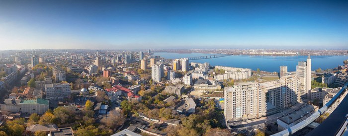 Вид на город Днепр