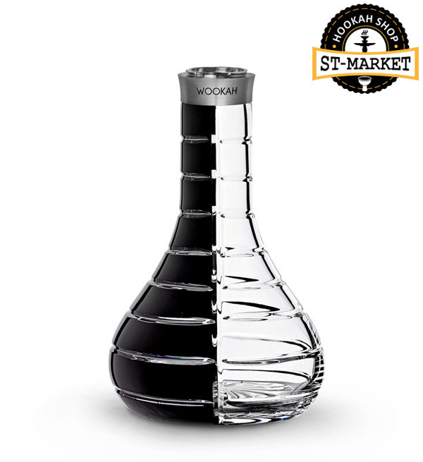 Колба для кальяна Wookah Crystal Striped Black Clear