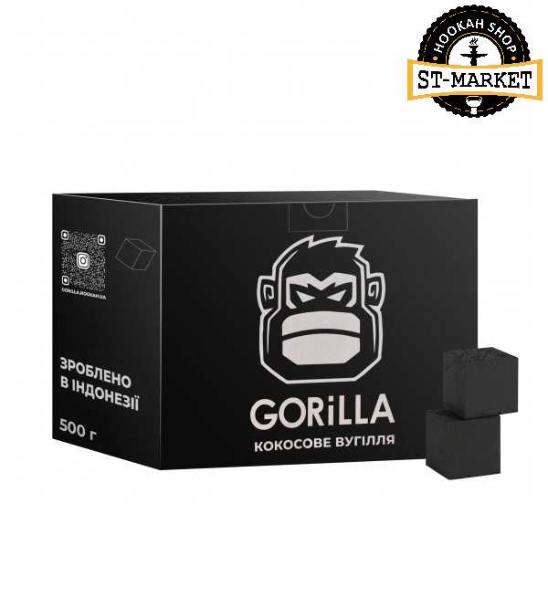 Уголь кокосовый Gorilla 2.5х2.5 - 0,5кг